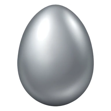Elegant shiny silver Easter egg sticker