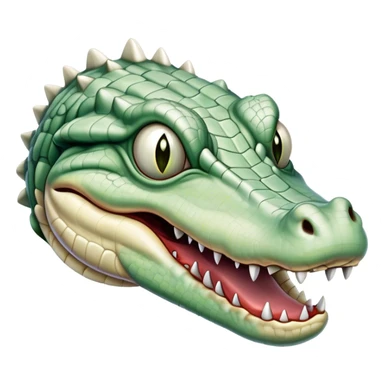 monstrous pale skinned decaying greenish white alligator, vicious sticker