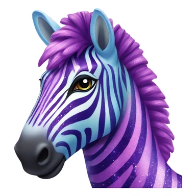 Lisa frank rainbow zebra with glitter purple stripes sticker