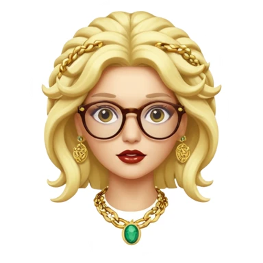 blondie Medusa Versace with glasses  sticker