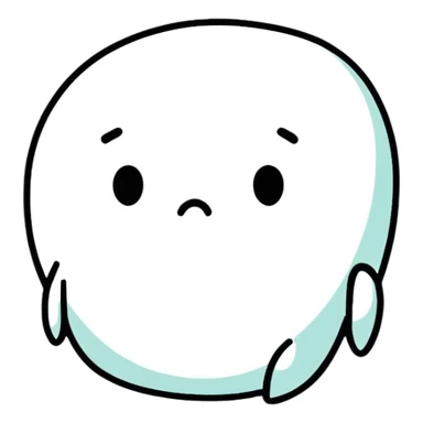cartoonish sad face sticker