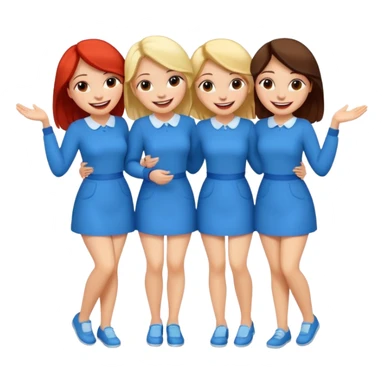 3 girlfriends white  sticker