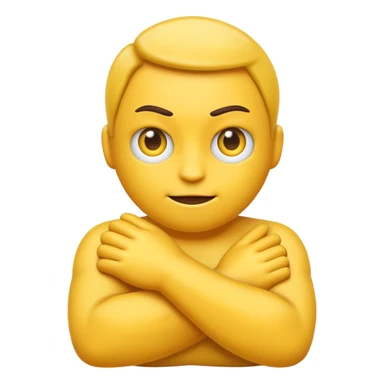 Emoji with arms crossed and mad sticker