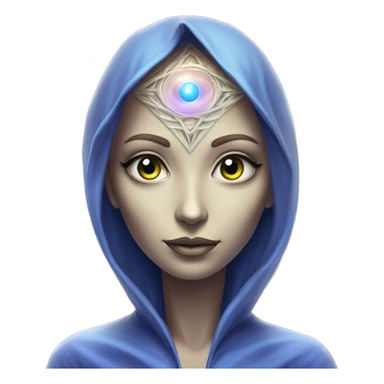 Pleiadian alien female third eye sticker
