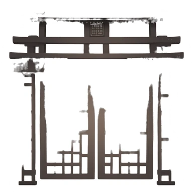 Traditional Japanese gate sticker