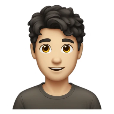 white boy with dark hair and dimples sticker