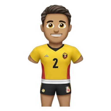 jugador de futbol con playera del chapulin colorado sticker