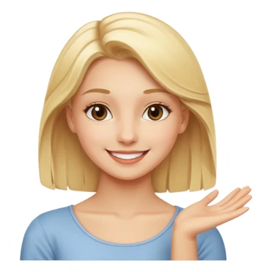 blonde girl in a graceful pose posing for the camera sticker