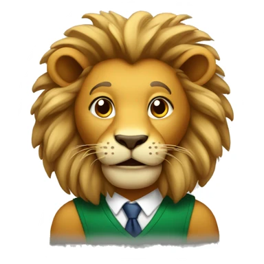 lion in school sticker