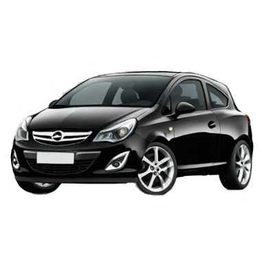 Car Opel corsa d black sticker