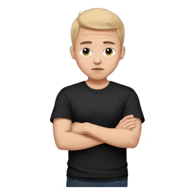 cool confused men person shrug pose sticker