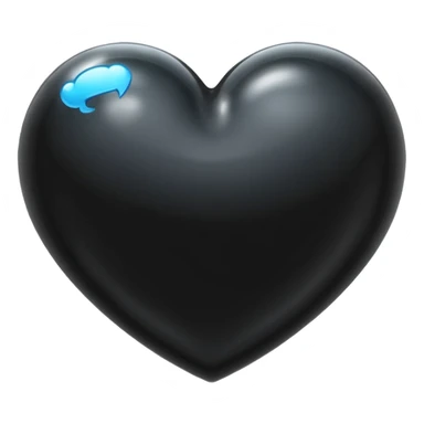 Create an emoji featuring a black heart 🖤 inside a thought bubble 💭 sticker