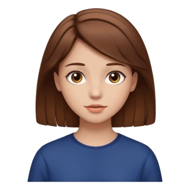 Chica con pelo marron aesthetic sticker