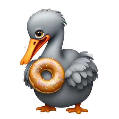 Dodo Bird with a donut sticker