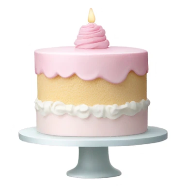 pastel pink and white cake sticker