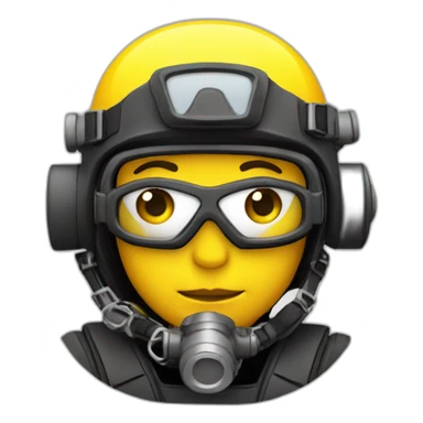 Scuba diver in a construction helmet sticker