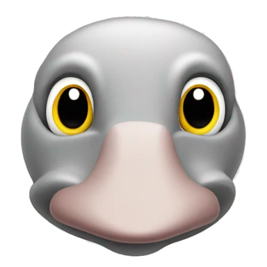 white platypus with yellow snout sticker