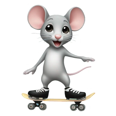 Skating mouse sticker