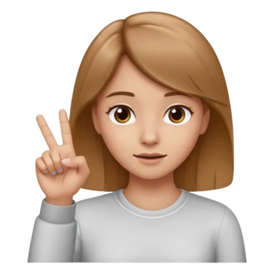 Chica de pelo café claro tirando dedo (o diciendo groserías) tipo así 🖕🏻 sticker