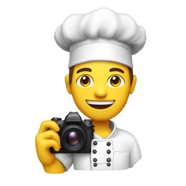 Chef, yellow skin, camera in hand  sticker
