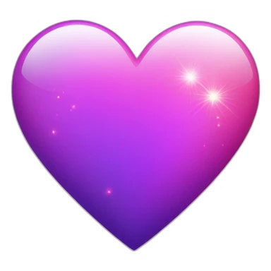 Purple-and-pink-gradient-heart-sparkling sticker