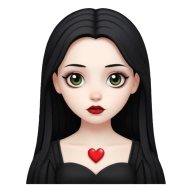 Goth girl that’s in love sticker