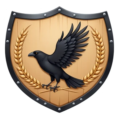 weat and crow runic blason shield sticker