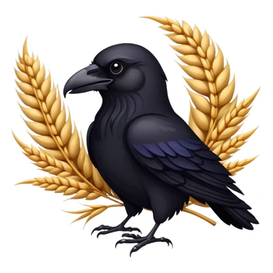 dark raven and weat blason sticker