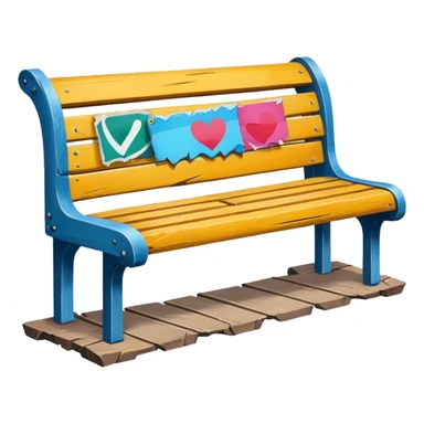 Bus stop bench + poster sticker