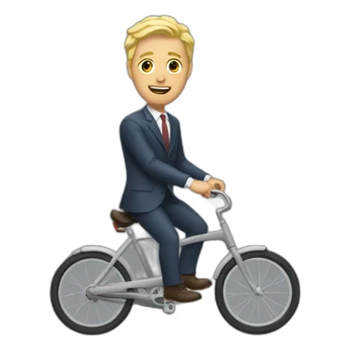 blonde guy in a suit riding that fell of his bike and broke his finger sticker