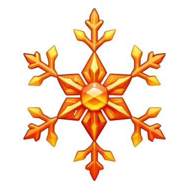 fiery snowflake sticker