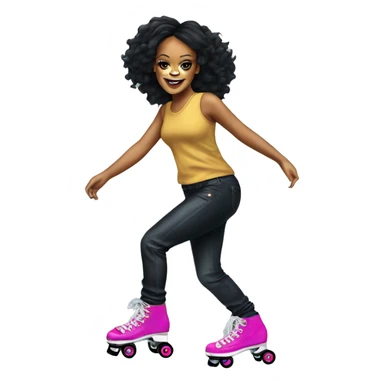 Rihanna on rollerskates  sticker