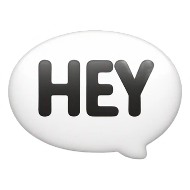 Text bubble that says hey sticker