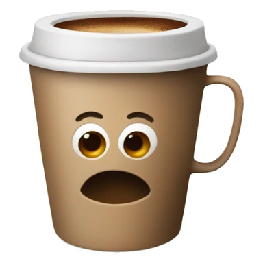 coffee cup with a on it  sticker