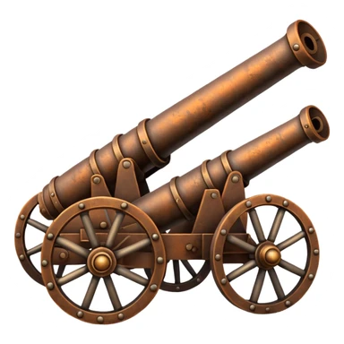 Dois canhão cruzados sticker