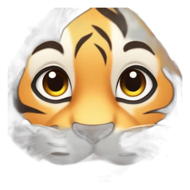 baby tiger face in the sun sticker