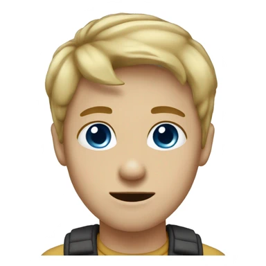 Person short  dirty blond hair boy blue eye sticker