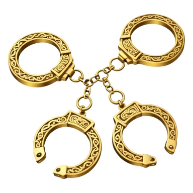 gold handcuffs sticker