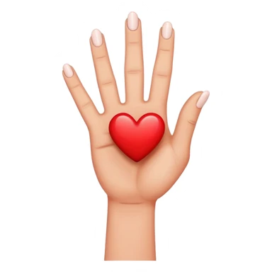 Crossed fingers with heart sticker