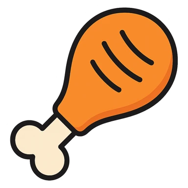 a grilled chicken drumstick sticker