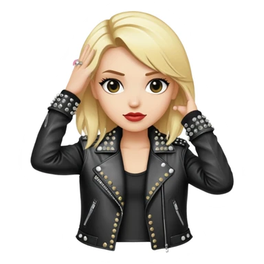 Blonde female rockstar sticker