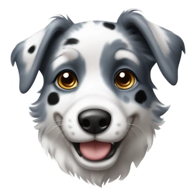 Blue Merle black & white cute Spotted Puppy  sticker