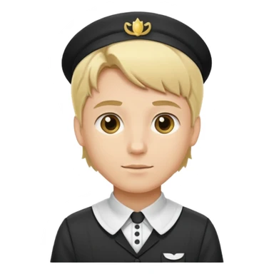 blond male maid sticker
