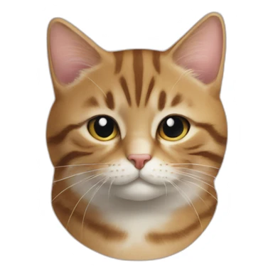 Un chat tabbyg avec une petite queue sticker