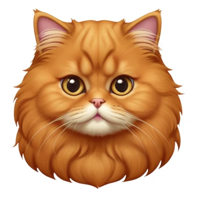 cinematic-adorable-big-eyed-fluffy-solid ginger-persian-cat-portrait-emoji,-head-tilted-playfully-with-a-sweet-expression,-fluffy-solid ginger-fur,-simplified-yet-irresistibly-cute-features-with-large,-expression, solid ginger persian cat sticker