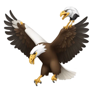 An eagle going after a ram sticker