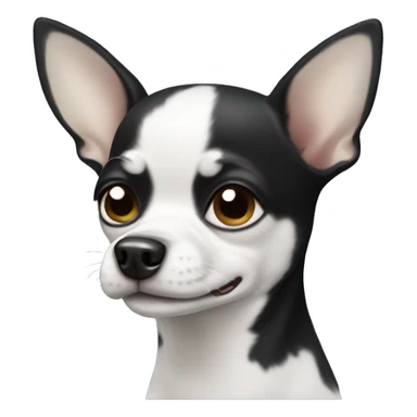 Black and white Chihuahua sticker