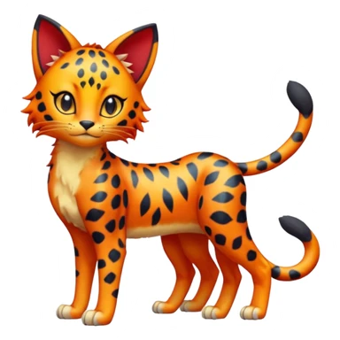 Gradients-colored realistic elegant lanky feminine cute pretty  Liepard-Litten-Sprigatito-Pokémon-fusion-creature (full body) sticker