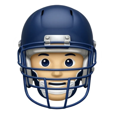 College football player helmet in  navy blue color  sticker