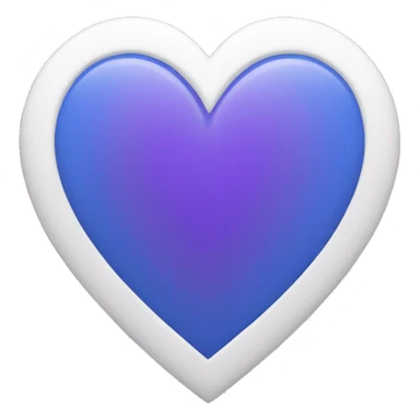 Blue white purple Heart sticker